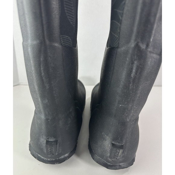 Bogs Neo Tech CRVR TL Leafy Print Black Rain Boots Waterproof Women's Size 11 - Picture 5 of 16